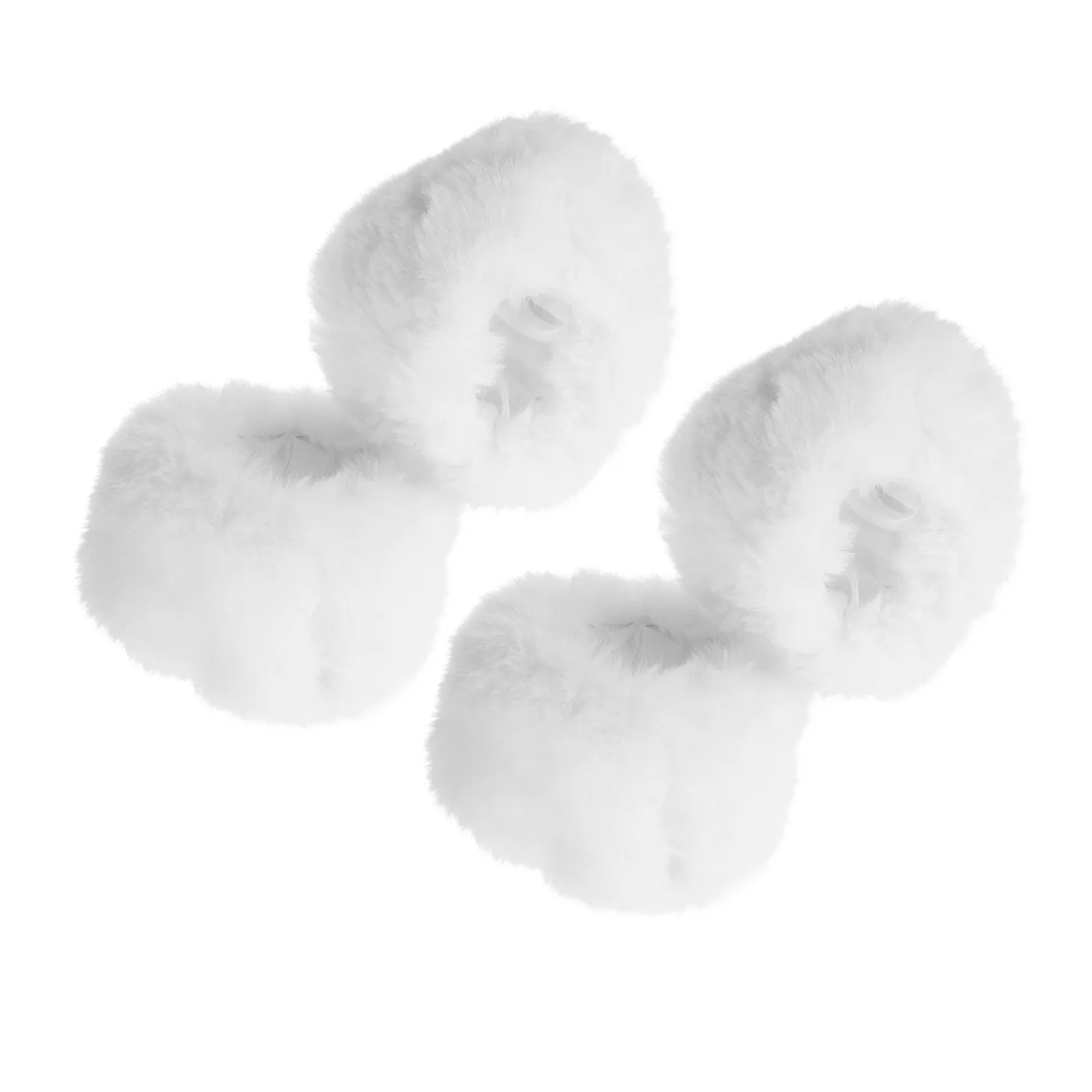 2-ペア白いリストカバーフェイクカフスソフト暖かいアームスリーブ女性冬のアウトドア活動フェイクリストカフスホワイト