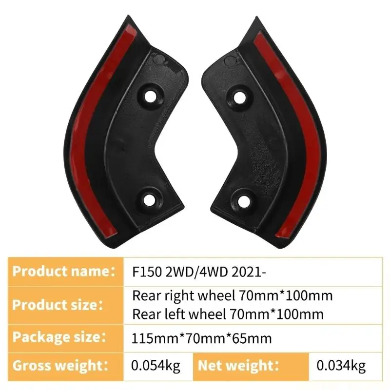 

J0MA 2pcs Mud Flap Replacement Part Mud Mudflap Easy Installation Mud Guard Automotive Accessories