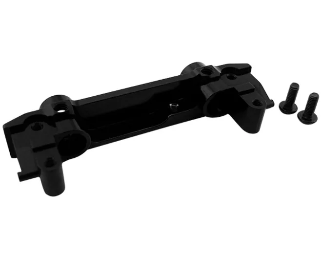 Hot Racing SCX03JF01 Black Aluminum Front Bumper Mount Frame Brace for Axial SCX10 II Jeep (Replaces AX80125/AX31392, 40mm)