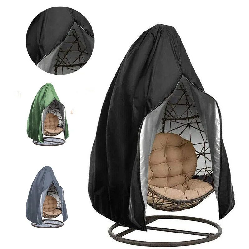 

Dustproof Waterproof Patio Chair Cover 600D Oxford Outdoor Waterproof Zipper Hanging Chair Cover