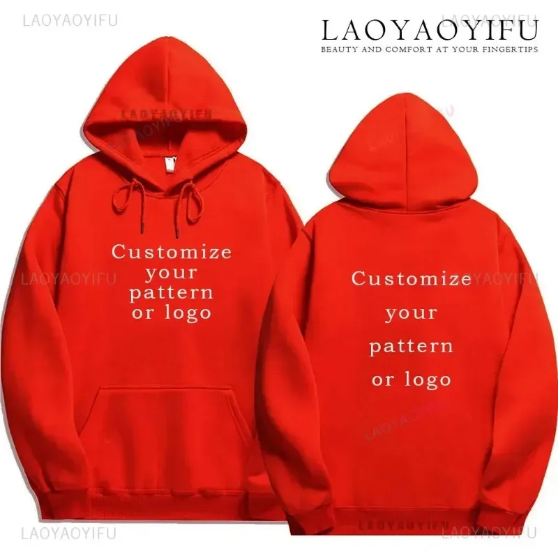 Customized Print Personalized Hoodie Warming and Comfort Sweatshirt Student Casual Custom Printed Text DIY Hoodie Fashion