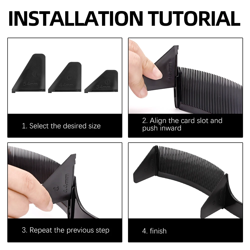 Barber Fade Combs New Style Professional Barber Hair Cutting Curved Positioning Comb Heat Resistant Flat Top Comb Hair Tools