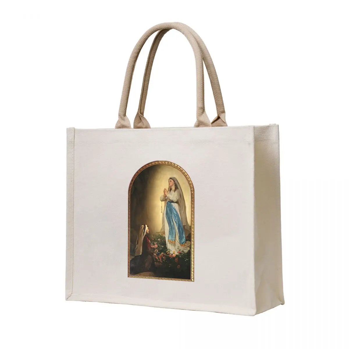 

Our Lady of Lourdes (Painting by Ciseri) Tote Bag canvas tote bag ecological bags Canvas shoulder bag