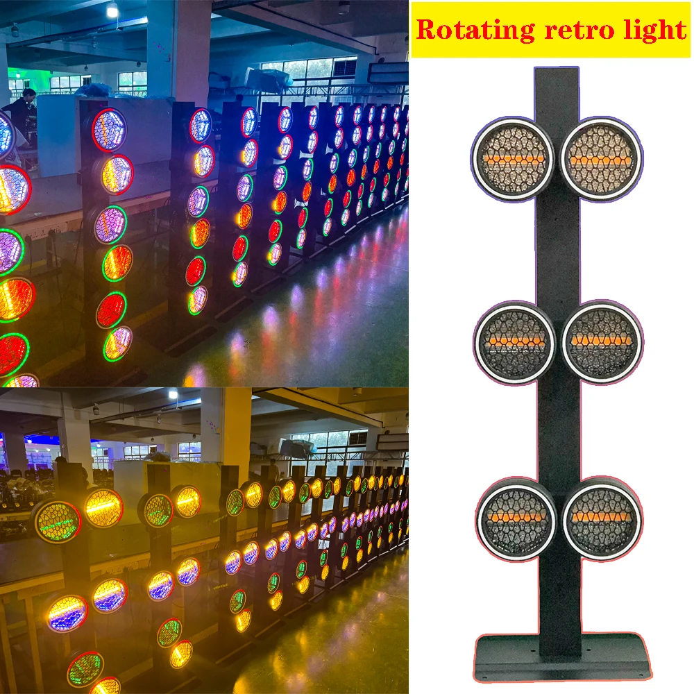 NEW 1PCS 300W Rotating retro light Audience Light LED RGB Wall Par Lamp DMX For Party Club DJ Disco Christmas Stage Lighting