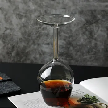 Unikalny odwrócony kieliszek do wina o pojemności 1 szt. 13,5 uncji, idealny do alkoholi i koktajli, domowego baru i restauracji, wzmocnij swoje wrażenia z napojów