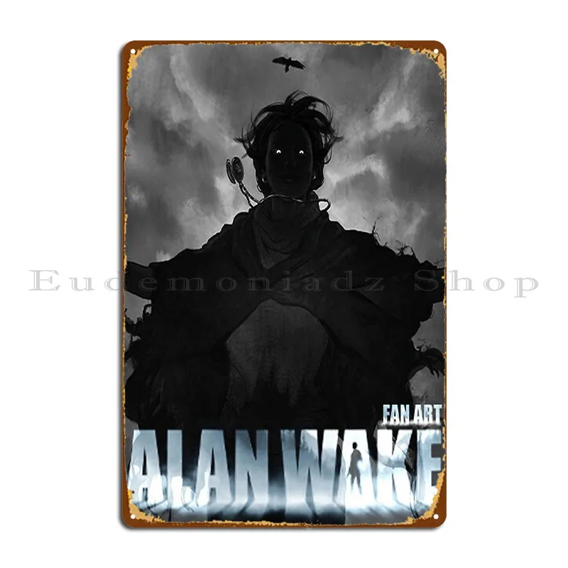 Alan Wake Rix 7 металлические знаки, настенная пещера, знак ржавчины, дизайн жестяные пластинки, плакат