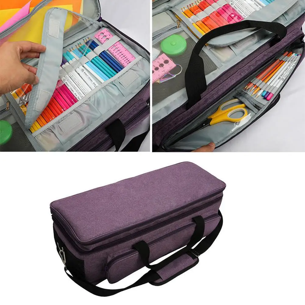 Imagem -03 - Oxford Bolsa de Transporte para Cricut Maker Pro Die Cut Machine Grande Capacidade de Armazenamento Tool Conjunto Organizer W7e0