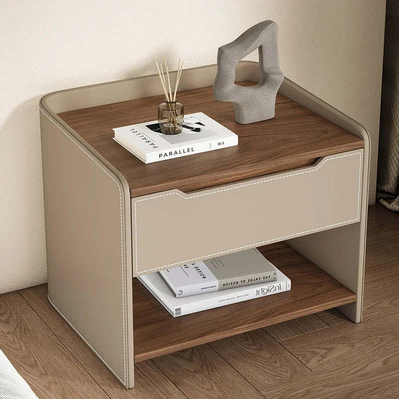 

Space Saving Bedside Table Premium Aesthetic Luxury Design Style Nightstands Modern Trendy Mesa De Noche Bedroom Furniture