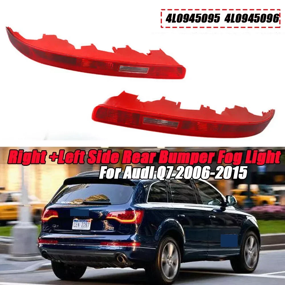 

4L0945096 4L0945095 Rear Tail Bumper Reflector Reverse Brake Light Fog Lamp 4 Holes Replacement Compatible For Q7 2006-2015