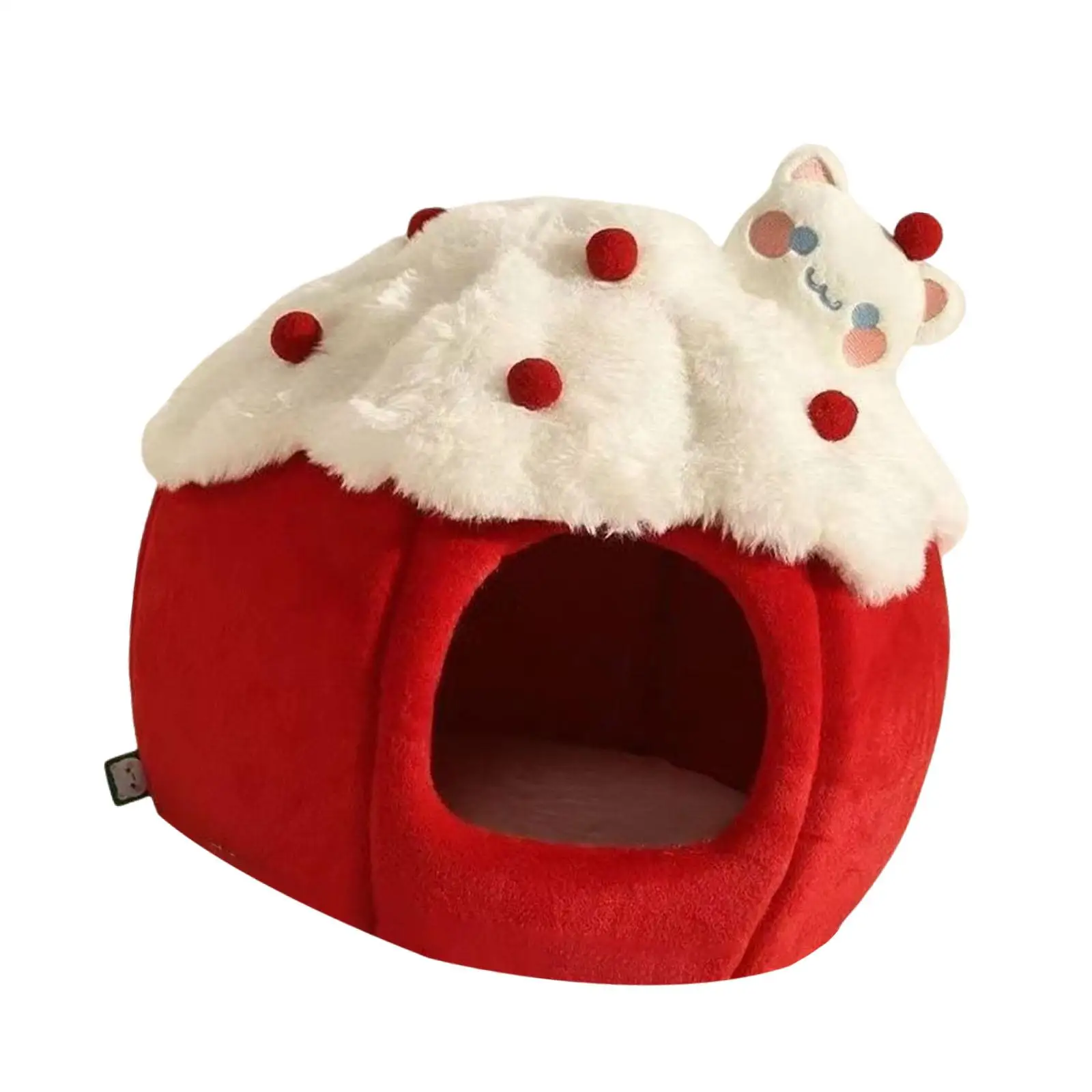 

Лежанка-пещера для домашних животных, домик для маленьких собак, вольер для щенков, компактный, удобный, теплый, с утолщенной подушкой, мягкий укрытие, лежанка для кошек, аксессуары для животных