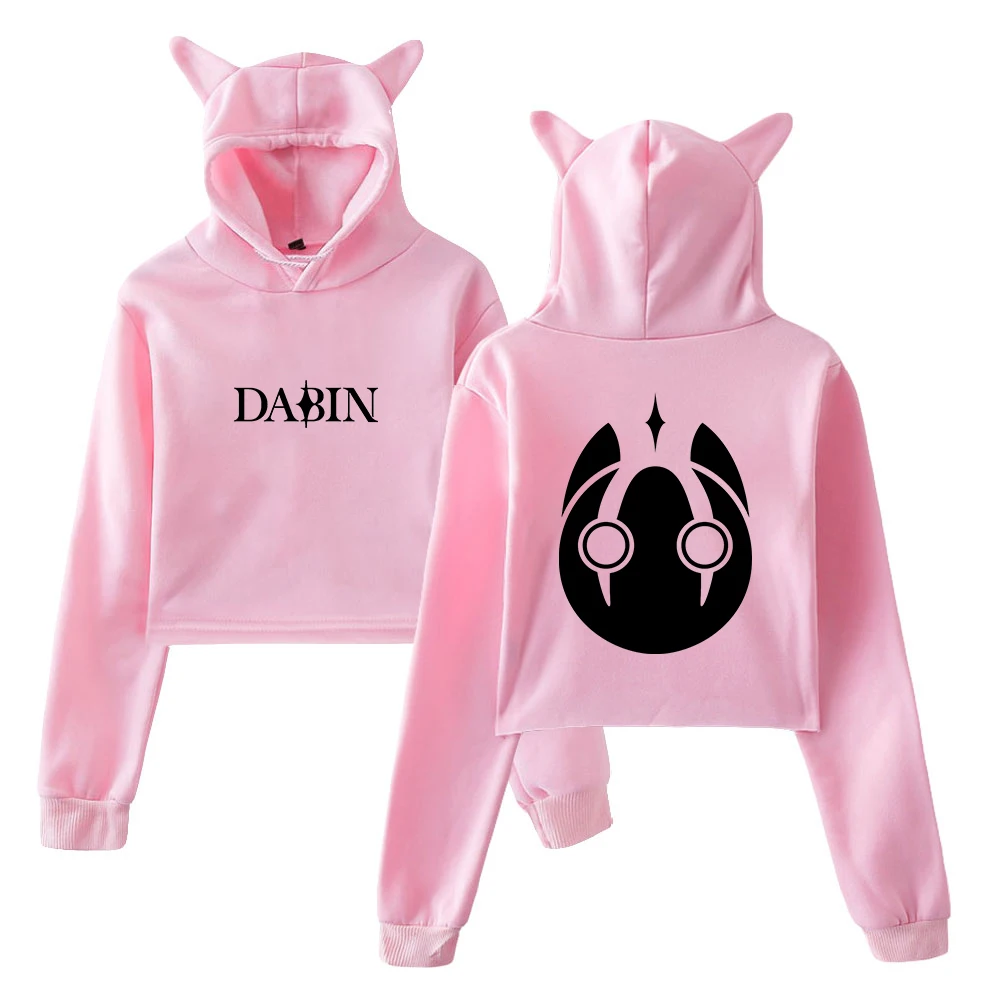 

DJ Dabin Merch 2026 Music Festival Hoodie Cat Ears Hooded Sweathirt Long Sleeve Crop Top Women's Clothes
