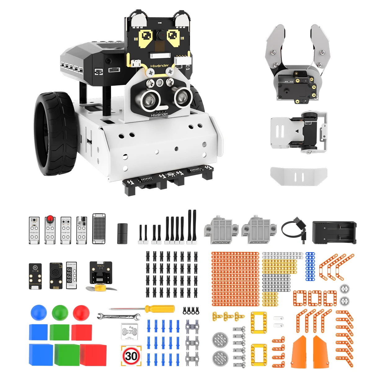 Hiwonder AiNova Pro 16-in-1 Programmable Building Robotic Kit Toys Support Scratch & Python Robot Car for Kids Ages 12+