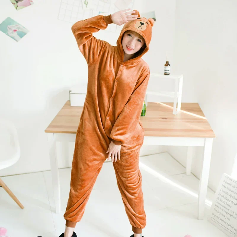 SN55Kigurumi الدب الكرتون نيسيس الاطفال الأطفال الفانيلا بيجاما للحيوانات حللا النساء الرجال ملابس خاصة Onepiece أنيمي تأثيري $@1 واط