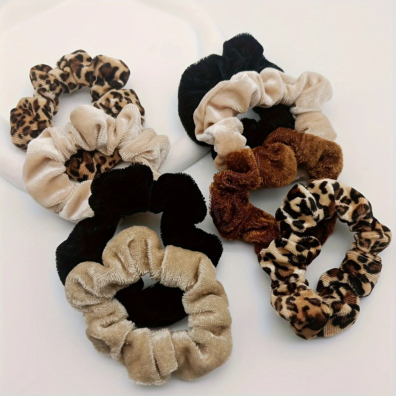 

Soft Thick Ponytail Holders in Black, Coffee, Light Brown for Homecoming, Suitable for Ages 14+