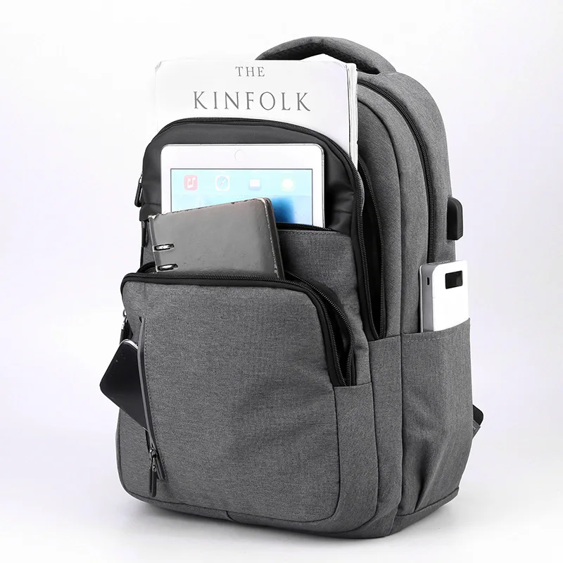 Men Backpack 15.6 inch Laptop Backpack Waterproof USB Charging School Bags Large Capacity Business Travel Bag