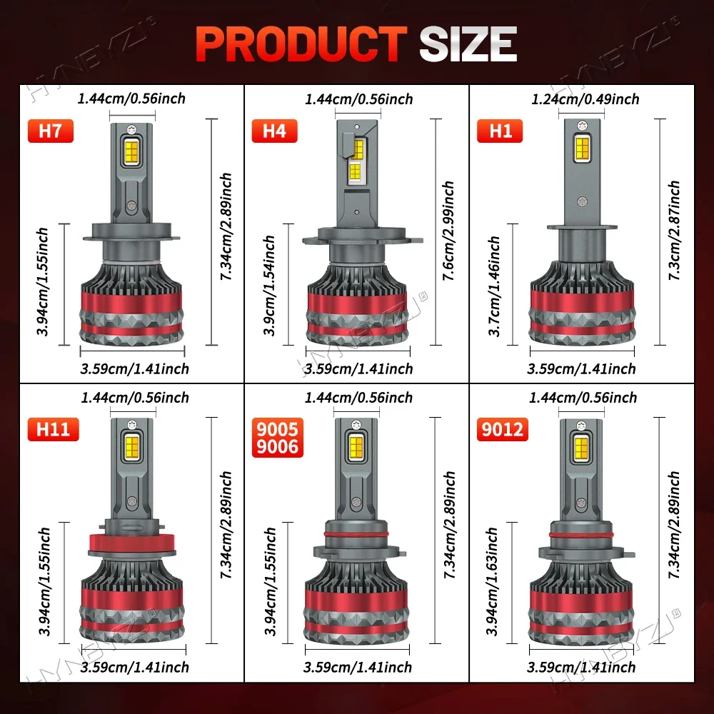 9800W High Power LED Tri-Color LED Headlights with Remote H1 H11 9005 9006 H7 LED Blud H4 Canbus & Cooling Fan Cars Accessories