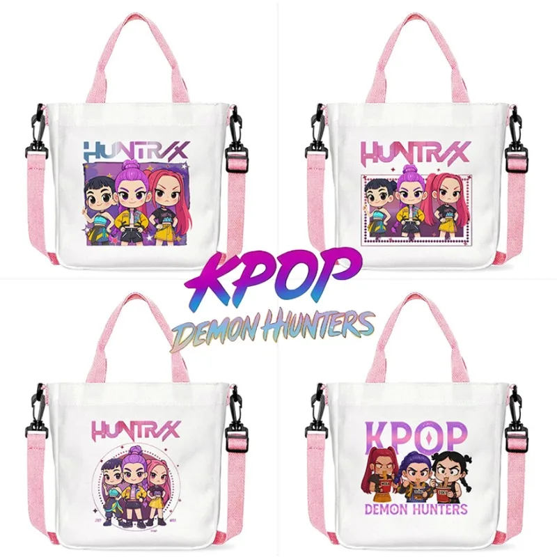 

KPop Devil аниме Hunter холщовая сумка женская минималистичная модная фиолетовая квадратная сумка сумка через плечо подарок на день рождения