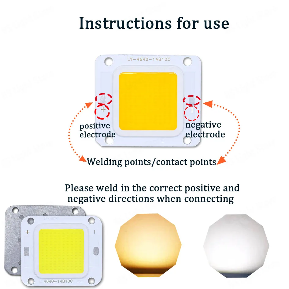Smart IC Keine Notwendigkeit Fahrer LED COB Lampe Perle DC27-36V 10W 50W 60W 70W DIY Flutlicht Birne Außen Scheinwerfer Landschaft Chip Lampen – Detail 5