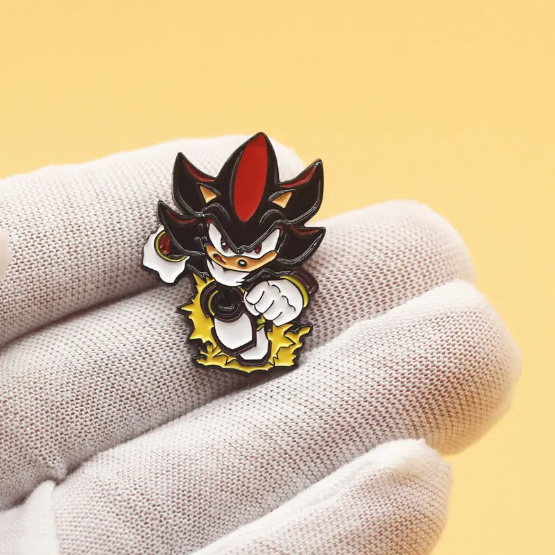 5pcs/set Sonic Lapel Pin Applicable To Clothes Collar Backpack Badge Accessories Anime Cosplay Brooch Decoration Jewelry Gifts