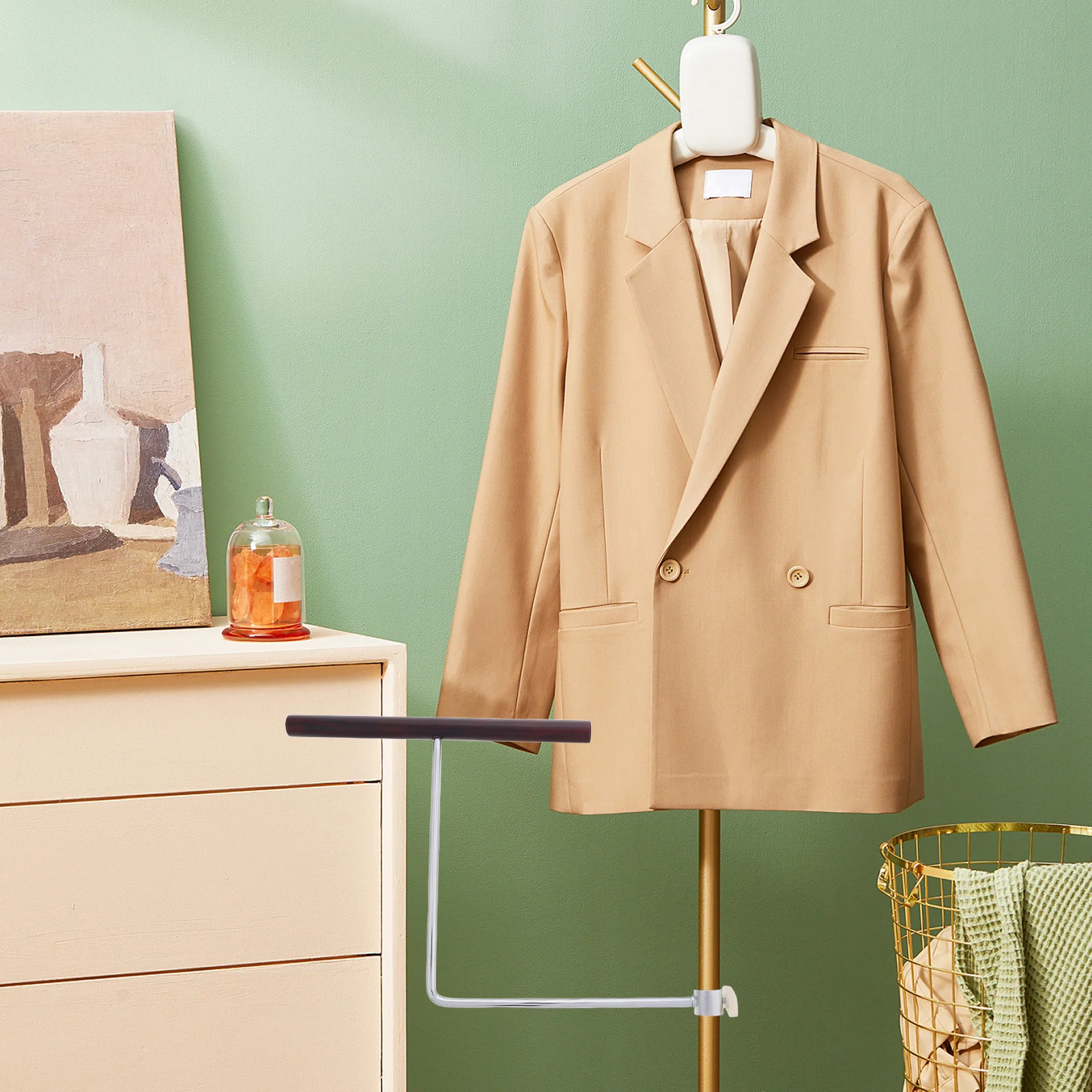 

Stable L Shaped Pants Hanger Male Mannequin Display Wood Iron Materials Stylish Closet Organizer Easy Setup