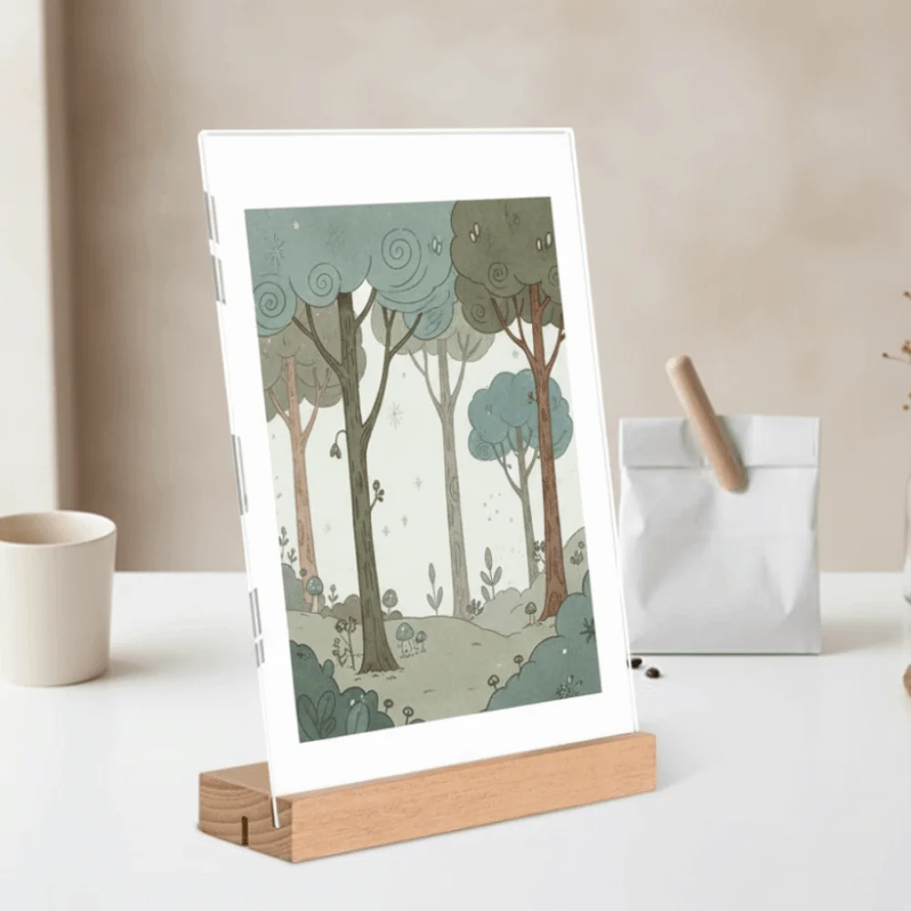 Slant/straight Groove Menu Paper Display Stand 2 Uses Highly Transparent Menu Sign Holder Aryclic A4 Acrylic Table Number Holder