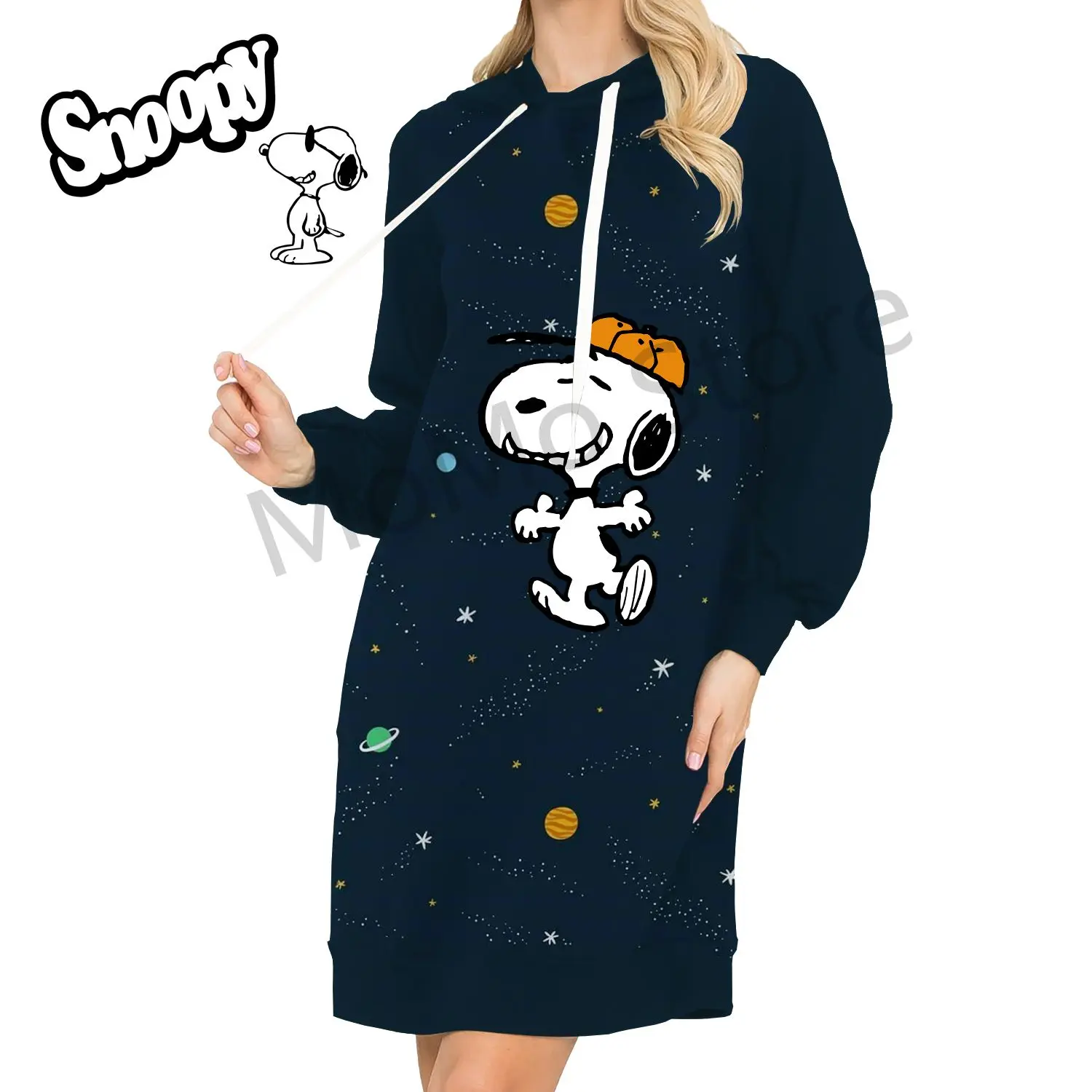 Snoopy Kawaii Women\'s Hoodies Dress Pullovers Youthful Woman Clothes High Quality Lovely Streetwear 3D Print Leisure Y2k New