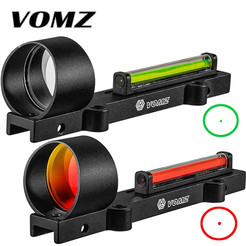 

Red and Green Fiber 1x28 Red Dot Sight Hunting Light weight Scope Fit Shotguns Rib Rail Hunting Shooting Holographic Sight