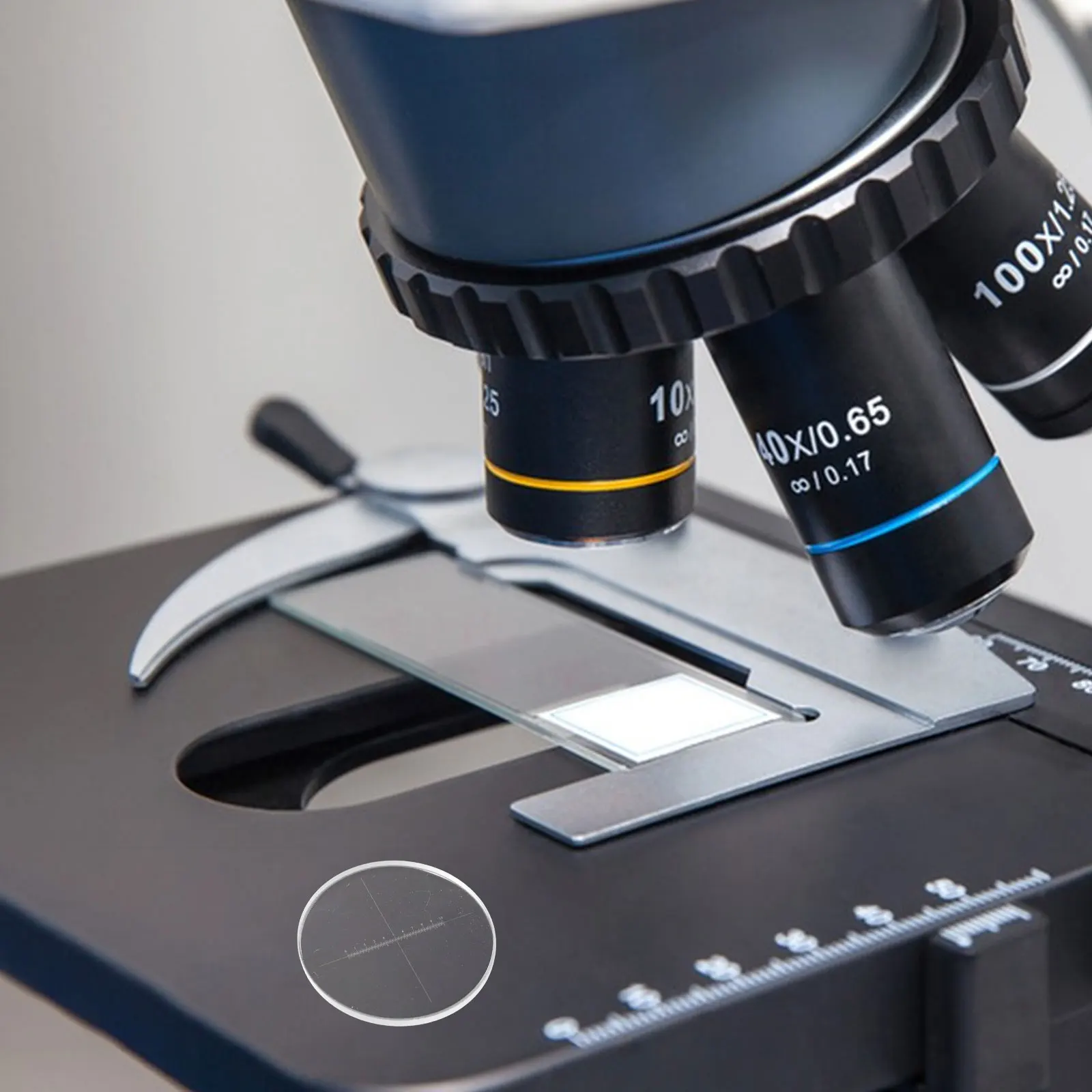 

19mm Diameter Microscopic Ocular Micrometer Eyepiece Micrometer Calibration Ruler High Precision Measurement Scale