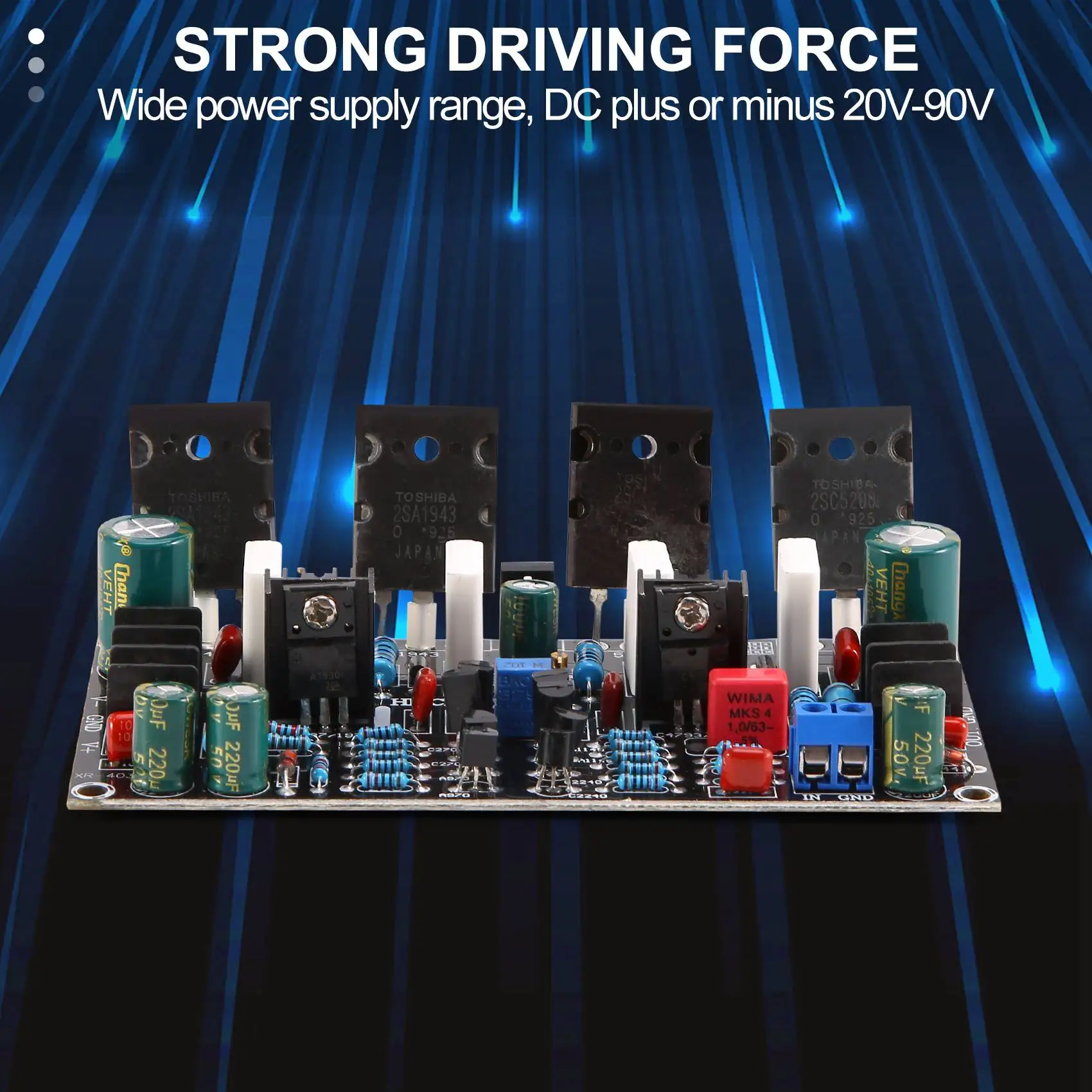 vend Mono Power Amplifier Board 1943+5200 High Power 200W After Tube Amp Board