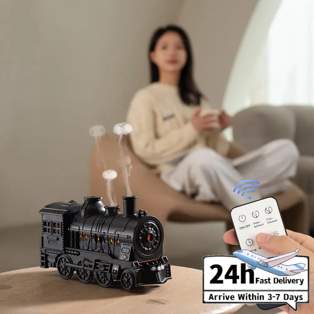 

Аромадиффузор в винтажном стиле «Паровоз» 300 мл с двухцветной LED-подсветкой и 2 режимами распыления для дома и подарков