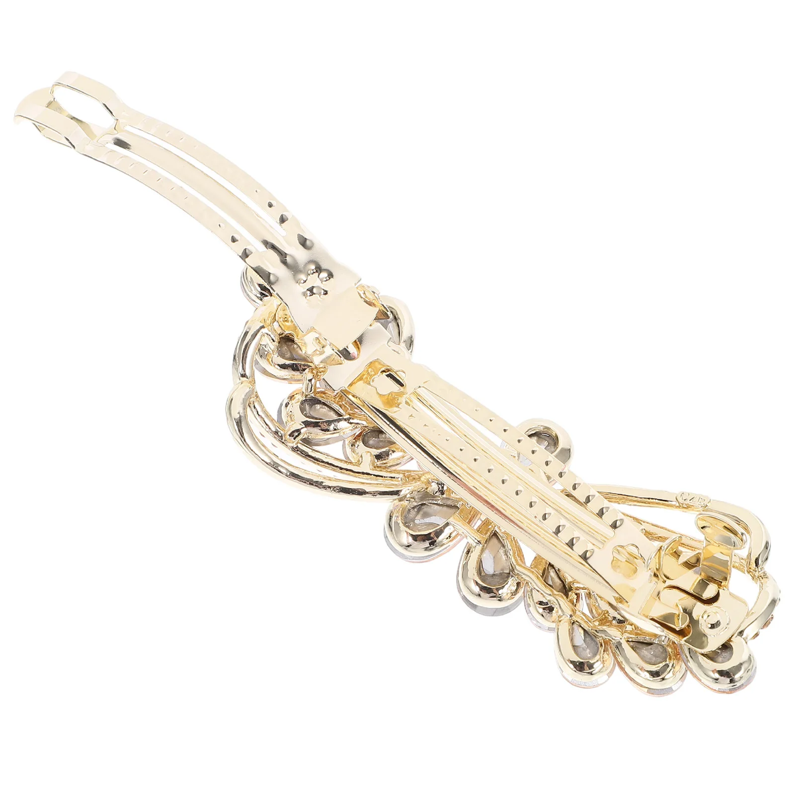 

Large Spring Hair Clip Rhinestone Hairpin Elegant Women Hair Accessory for Everyday Wear Stylish Rhinestone Hairpin