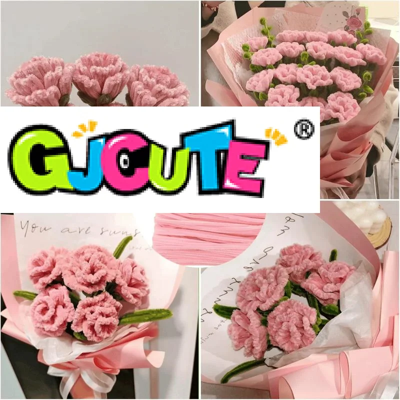 200/300 Peças de Hastes de Chenille 30cm, Limpadores de Canos, Materiais para Artesanato DIY, Brinquedo Educacional de Pelúcia para Crianças, Suprimentos para Criação de Flores Artesanais