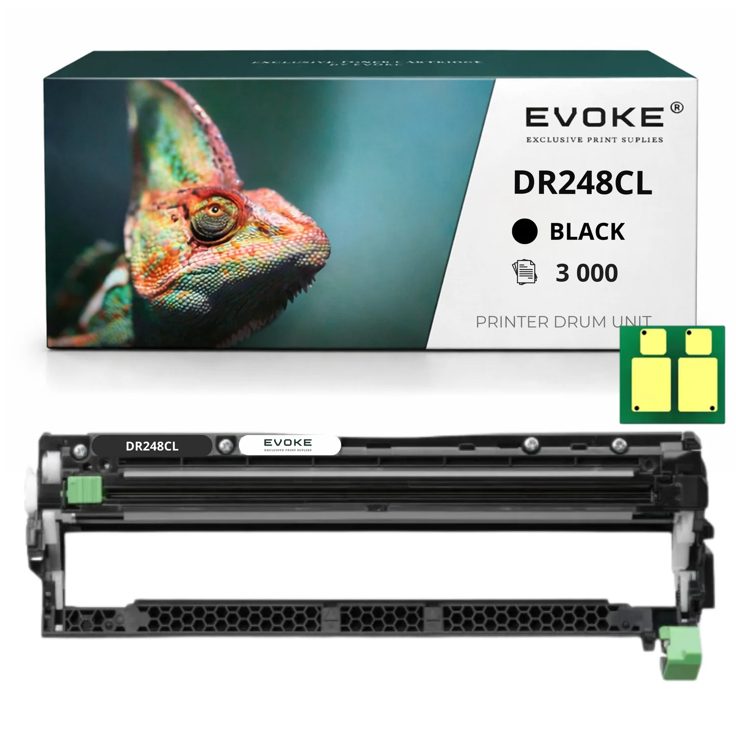 Evoke Compatibele Trommel voor Brother Dr248Cl Dr-248Cl Zwart 30000 Pagina's Mfc-L8390Cdw Hl-L3220Cw Hl-L3215Cw