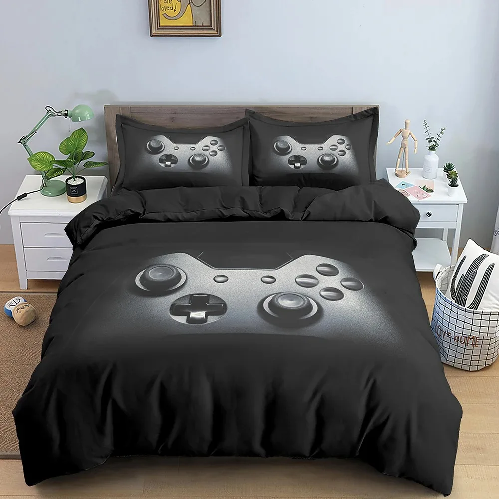 Video Games Controller Gamepad Bedding Set Boys Girls Twin Queen Size Duvet Cover Pillowcase Bed Kids Adult Home Textileextile