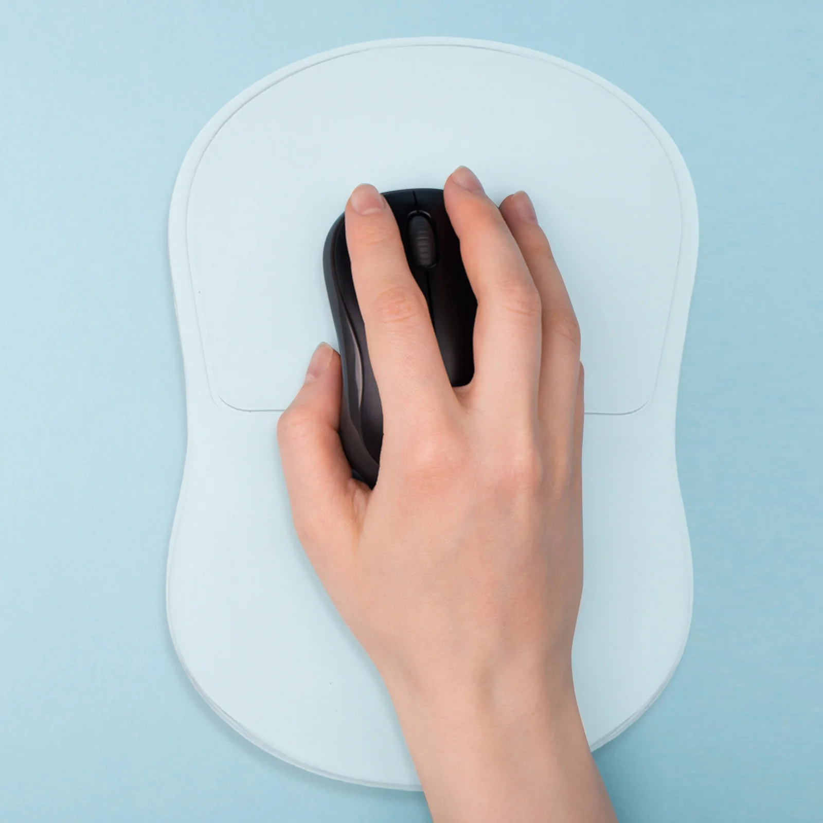 

Gel Mouse Pad with Transparent Silicone Ergonomic Wrist Rest Non-Slip Base Office Home Laptop Computer Desk Wrist Protector