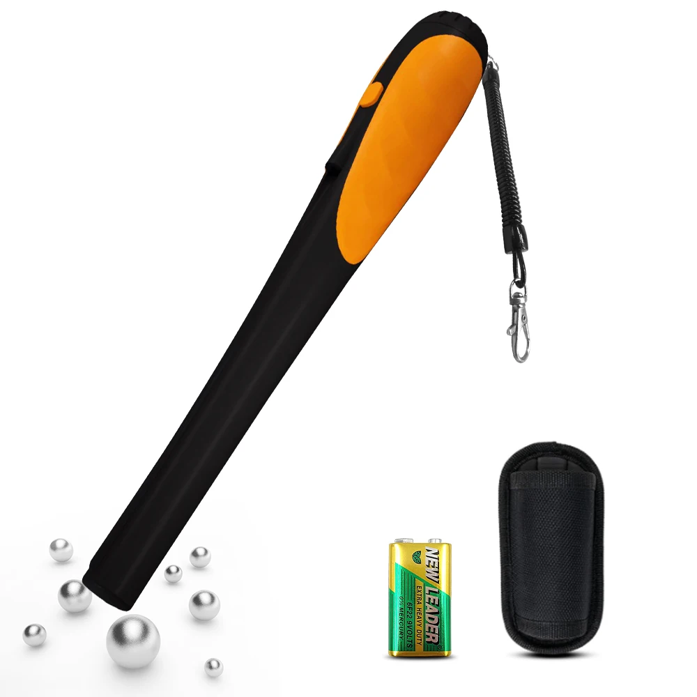 360 Degree Detection Round Rod Small Metal Detector with Sound/Vibration/Sound &Vibration Waterproof IP68 AA Battery 9V  6F22