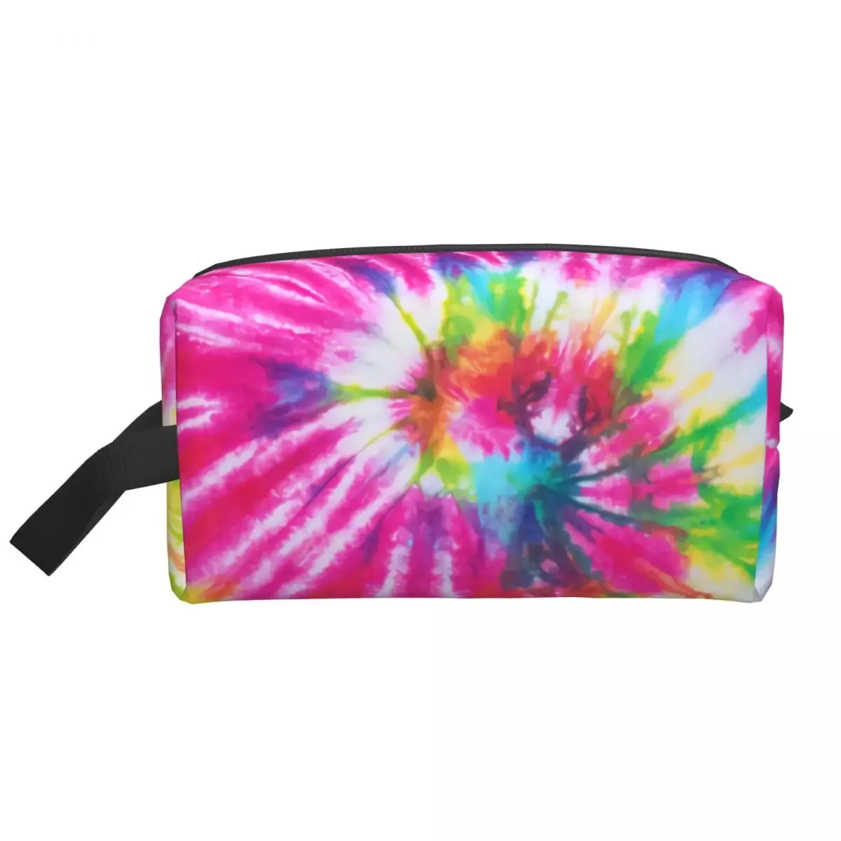 Custom Travel Very Colorful Tie Dye Toiletry Bag Traditional Dyeing Makeup Cosmetic Organizer Women Beauty Storage Dopp Kit Case