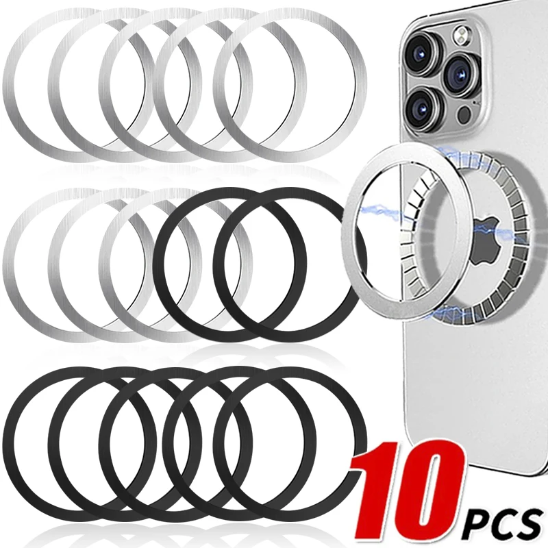 

Stainless Steel Universal Magnetic Metal Plate Ring For Magsafe Wireless Charger Iron Sheet Stickers Magnet Car Phone Holder