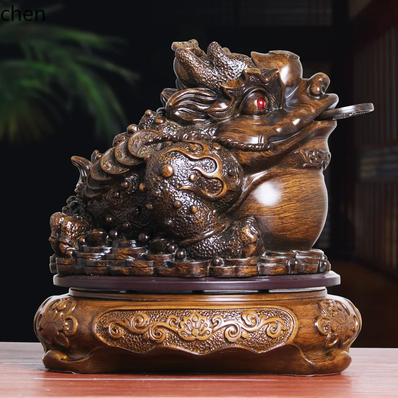 Three-legged Golden Toad Wealth-Attracting Ornament Modern Living Room Wine Cabinet Decoration Office Decor