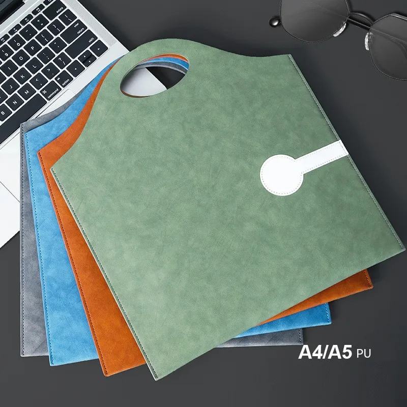 Business PU File Bag A4 Portable Briefbag Briefcase Paper Storage