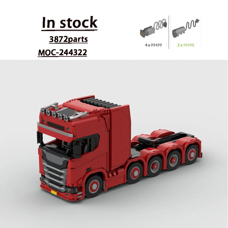 

MOC-244322 Классический новый красный грузовой транспортный бортовой грузовик, строительный блок, модель 3872, детали MOC, детская игрушка на день рождения для мальчиков, подарок
