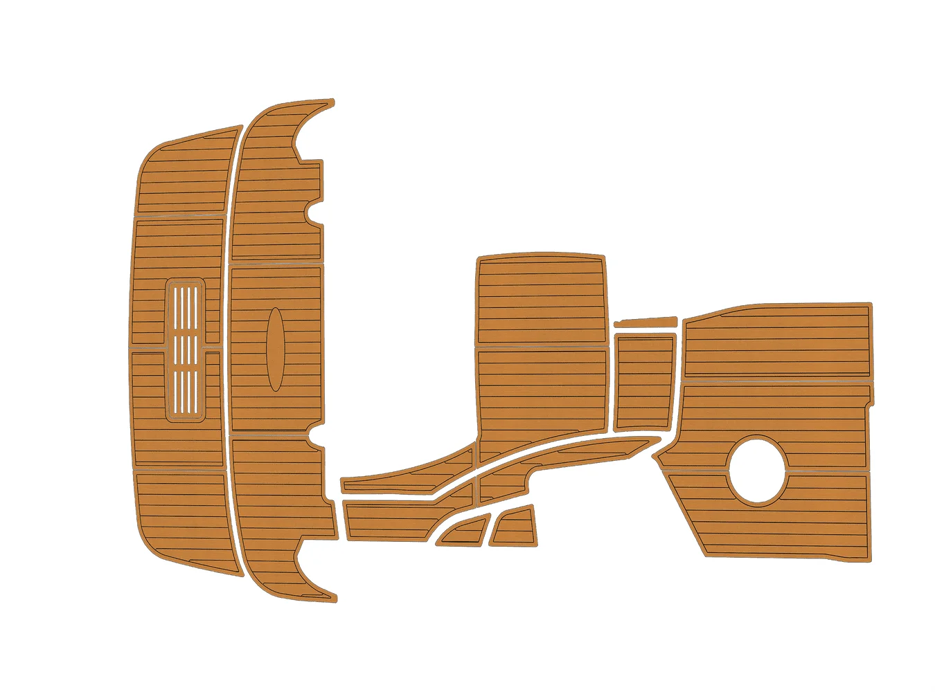 

2013-2019 морской лучи 350 резервуар 1/4 дюйма, 6 мм, пена EVA, нескользящий морской коврик из тикового дерева из ПВХ, настил из тикового дерева, оздоровительный ковер Aqua, морской пол