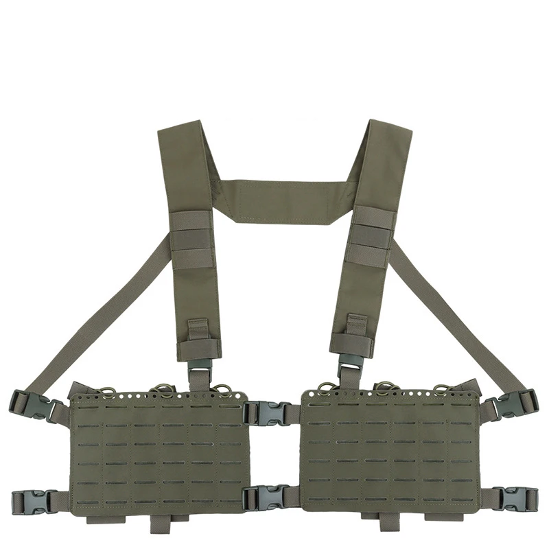 Tactical Chest Rig Split Chassis MOLLE Double-sided Plate Hunting Vest Expand Shooting Airsoft Magazine Bag Carrying Gear