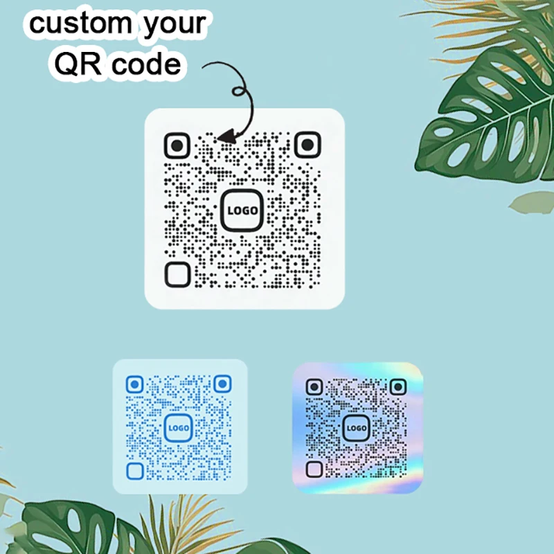 

50/100/200pcs White Transparent Laser QR Code Stickers for Product Promotion Wedding Birthday Christening Occasions