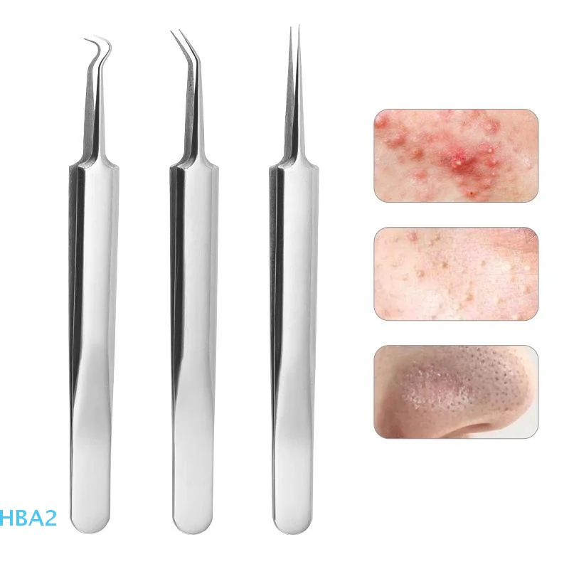 【H】5/7/8 Stuks Ultrafijne Cel Puistjes Mee-eter Clip Pincet Schoonheid Gezicht Gezondheid Salon speciale Comedondrukker Acne Naald Tool