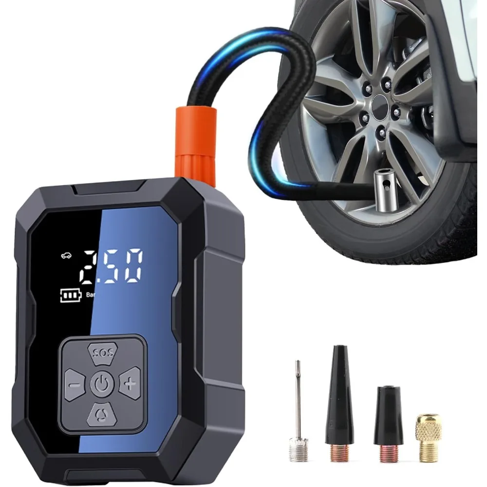 

Wzxlj. Y Tire Inflator Portable12v Air Compressor - Fast Inflation,150 PSI Cordless Air Pump with LED Light, Power Bank-Electric