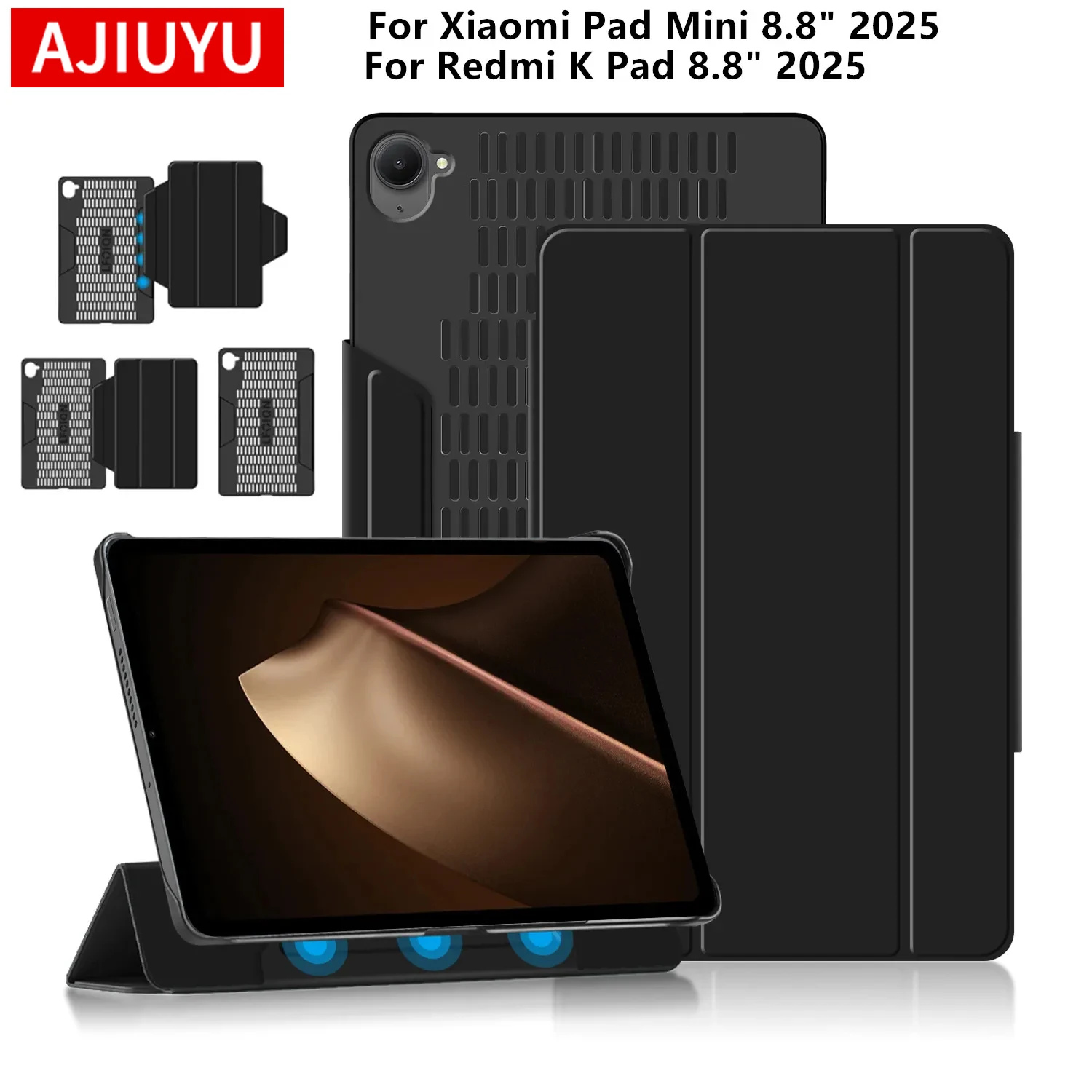 

Чехол-подставка для Xiaomi Pad Mini 8,8 дюйма, чехол-подставка с откидной крышкой для Xiaomi Pad Mini 8,8/Redmi K Pad 8,8 дюйма, чехол для планшета с рассеиванием тепла