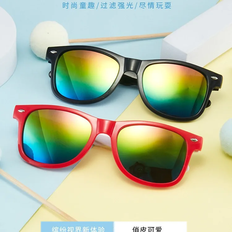 Hot Selling Kid Sunglasses Boys Girls Baby Rice Staple Sunglasses Cute Colored Sunglasses Children T150