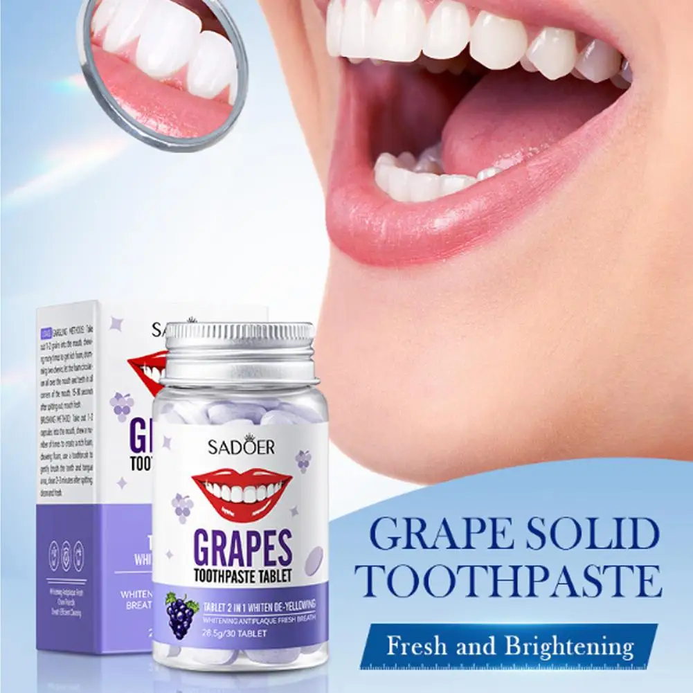 Probiotic Toothpaste Tablets Mint Flavors Teeth Breath Mouthwash Smoke Remove Bad Whitening Fresh Charcoal Stains