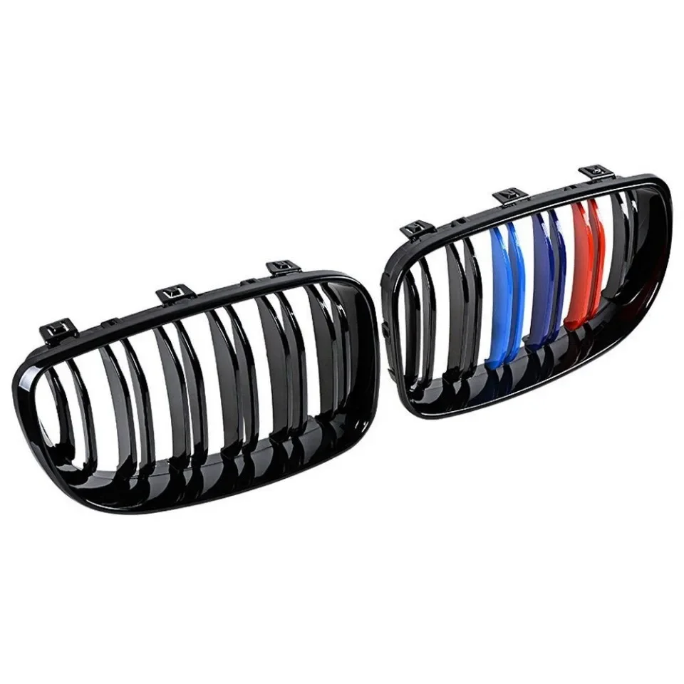Für bmw e81 e87 e82 e88 128i 130i 135i Auto Front stoßstange Nieren gitter Renn gitter Gitter glänzend schwarz Doppel latten Grill 07-11 – Detail 7